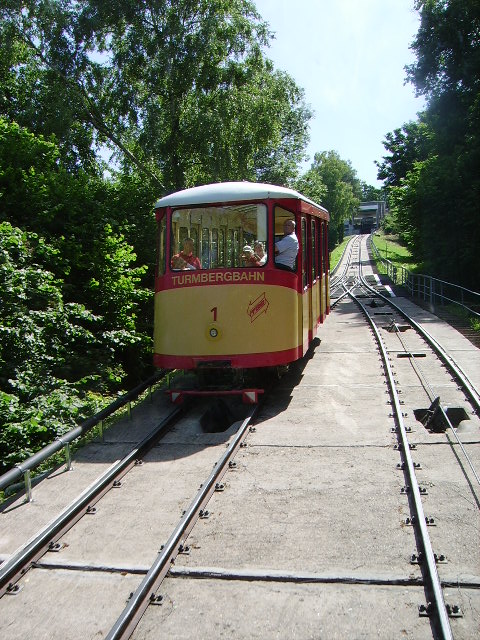 Die Karlsruher Turmbergbahn am 14.06.09