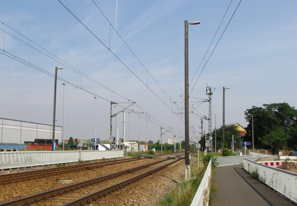 Die KBS 595, mit Blick Richtung Smmerda, in Erfurt Ost; 21.08.2012