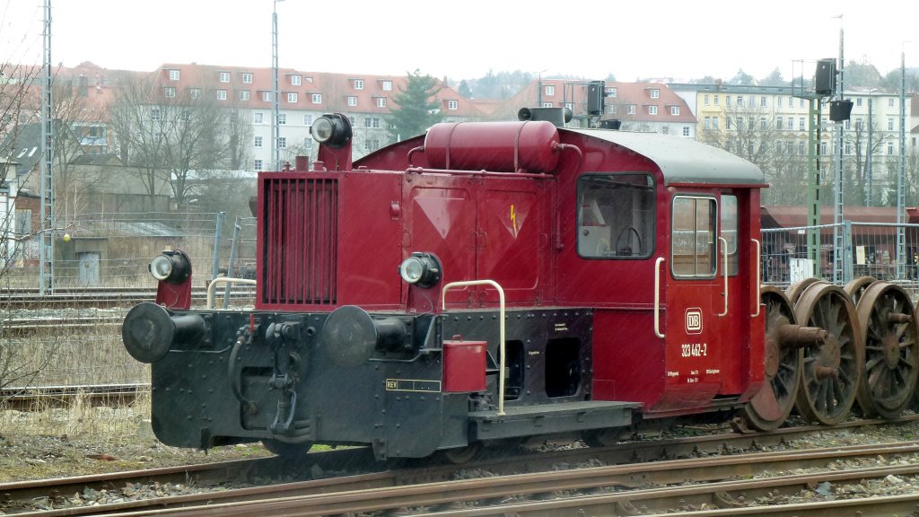 Die Kf 323 462-2 war bei den 2. Geraer Eisenbahnfrhling in Gera zusehen. Foto 13.04.2013   