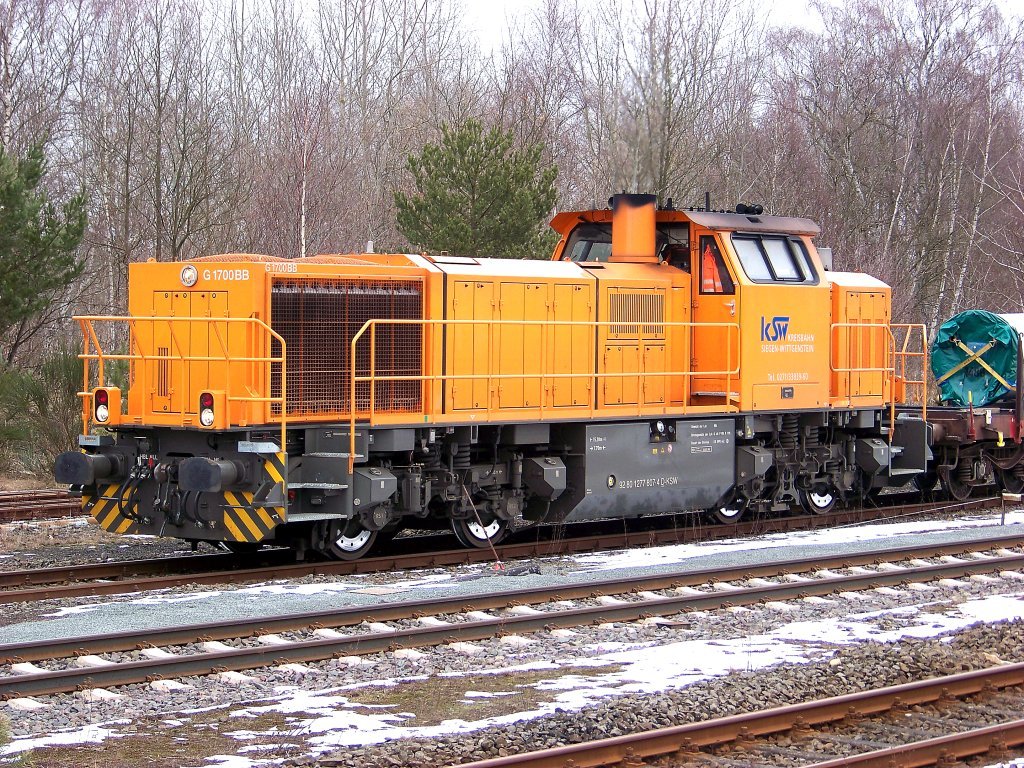 Die KSW Mak G1700 steht wie jeden Dienstag mit den Windradzug in Munster (16.03.10)