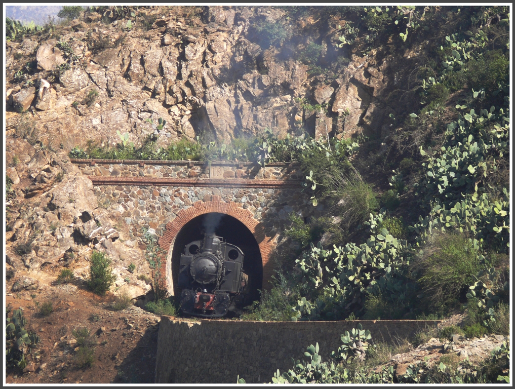 Die Kunstbauten wurden gekonnt in die Landschaft eingefgt. 442.56 auf dem Weg nach Arbaroba. (01.02.2012)