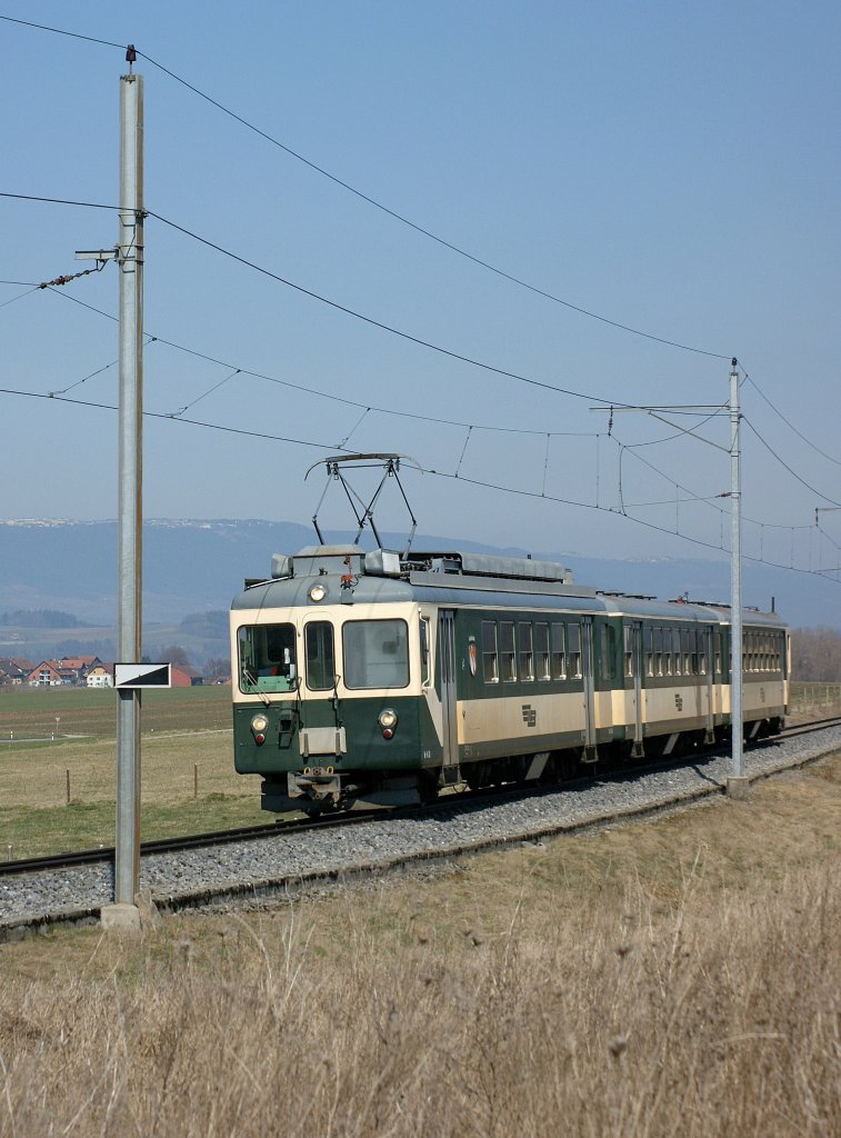 Die Leerfahrtrckleistung des D 27 Lausanne - Bercher bei Fey am 23.03.2010