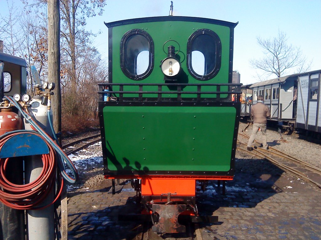 Die Malletdampflok No13 des Frankfurter Feldbahnmuseums.