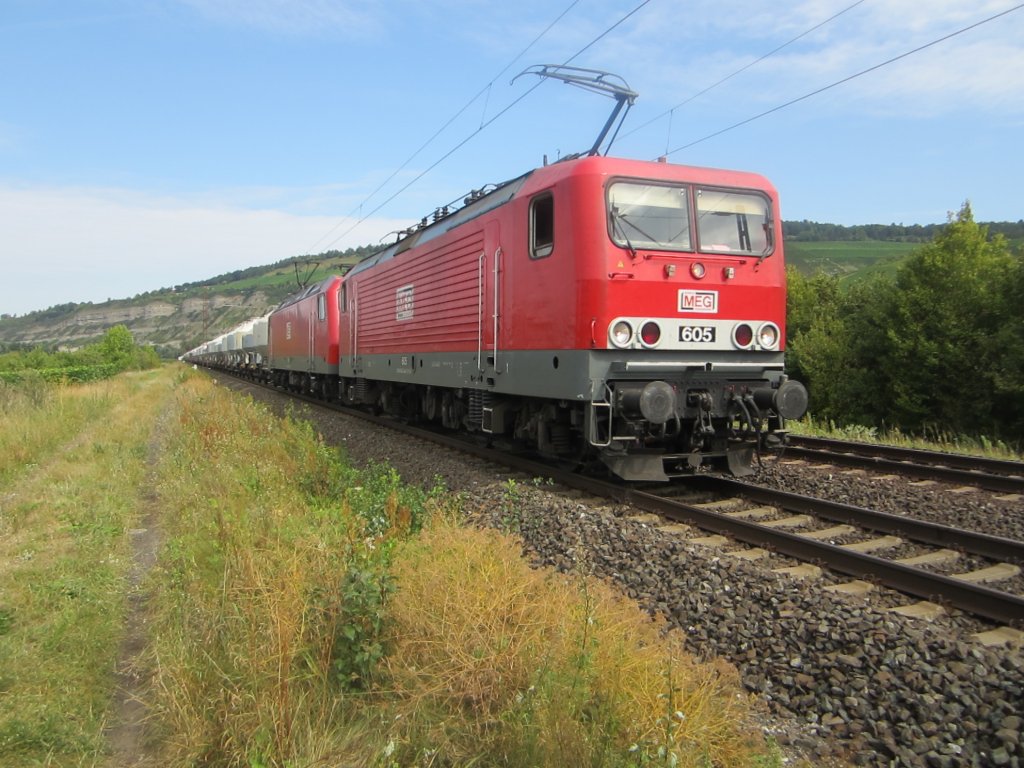 Die MEG 605 war am 15-08.12 bei Thngersheim unterwegs. 