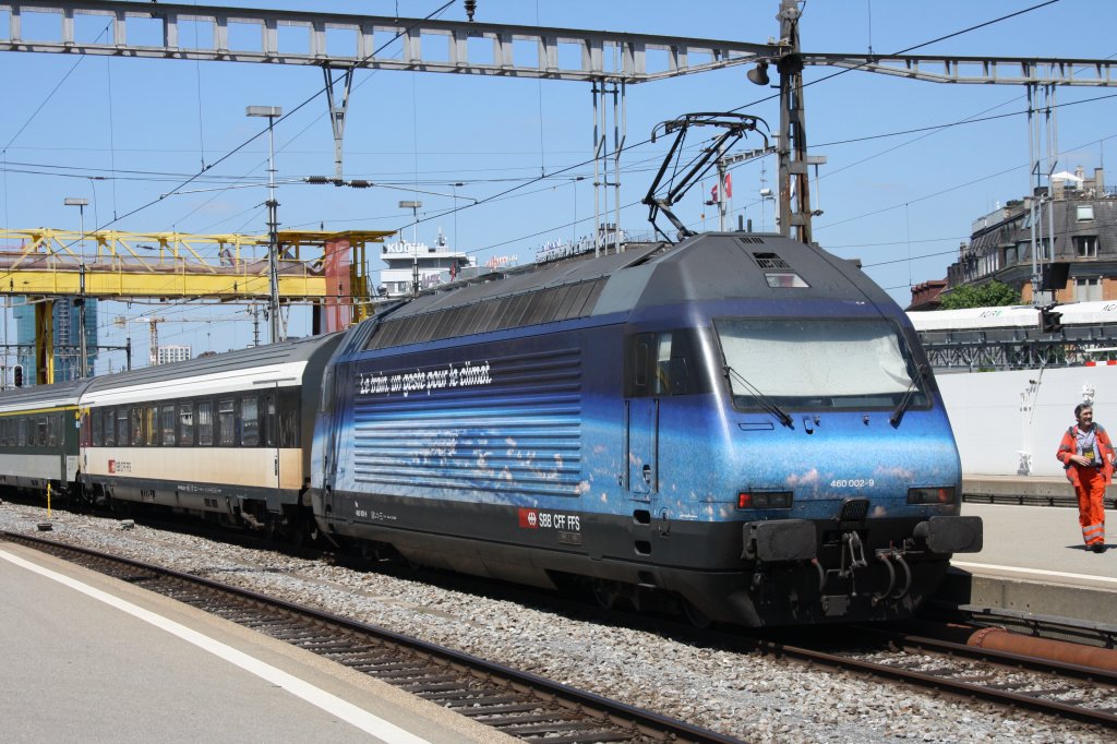 Die nchste Werbe-460er in Zrich HB war die 460 002-9  Klima . Sichtungstag war der 19.07.10