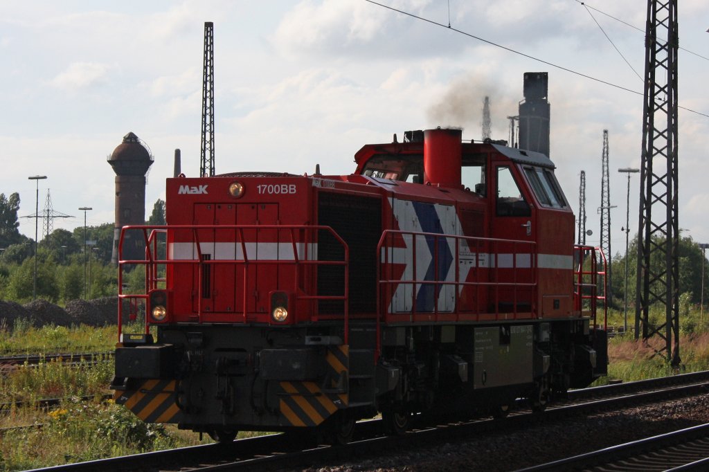 Die NE Mietlok 277 804 (ex HGK DH 703) am 22.6.11 in Duisburg-Bissingheim.
