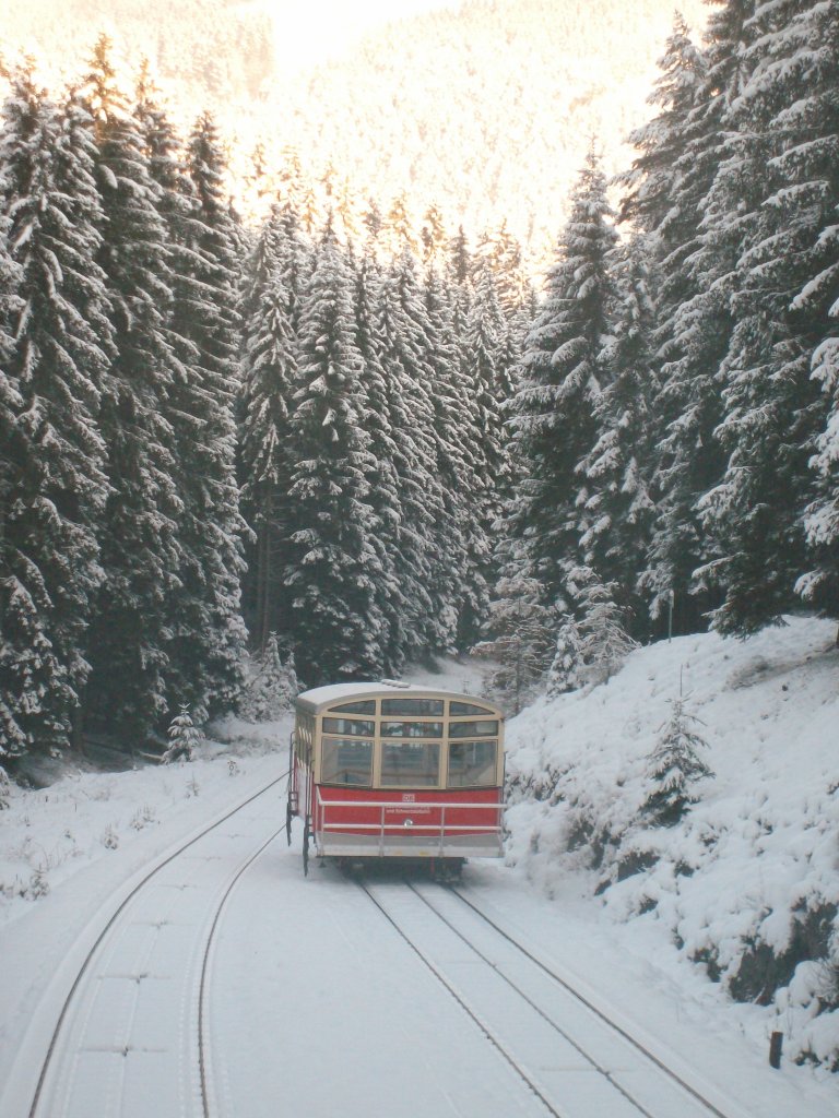 Die Oberweibacher Bergbahn von oben.Aufgenommen am 27.11.2010