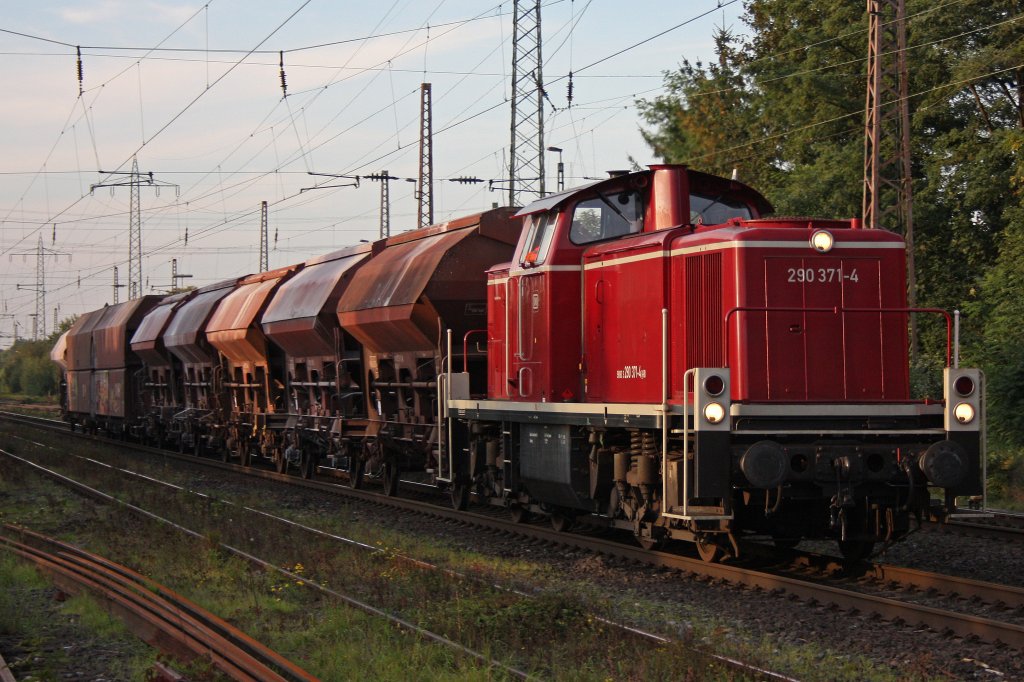 Die purpur rote 290 371 am 29.9.10 in Ratingen-Lintorf