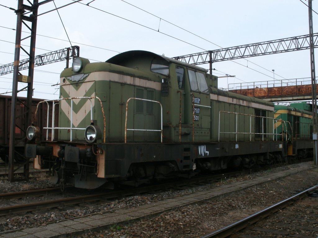 Die SM42-501 hat nicht die bliche Farbgebung von der SM42.Am 14.Mai 2011 stand Sie in Szczecin Port Centralny. 