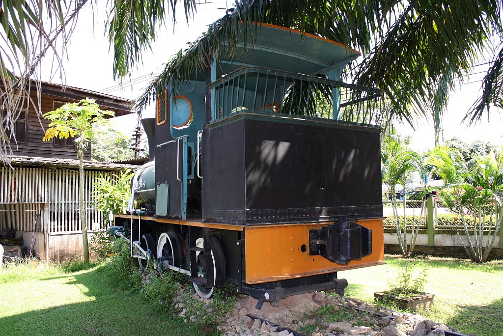 Die TPI-Wang Khapi No.1 (ex PRC(Paknam Railway Company) Nr.4  Samrong , 1Bt-n2, Krauss/Mnchen, Bauj. 1908, Fabr.Nr. 5987) am 26.Oktober 2011 in Wang Khapi.