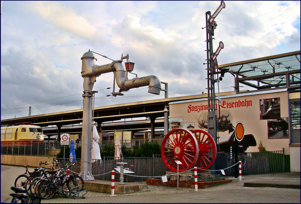 Die Traditionsecke am Hbf Stralsund.