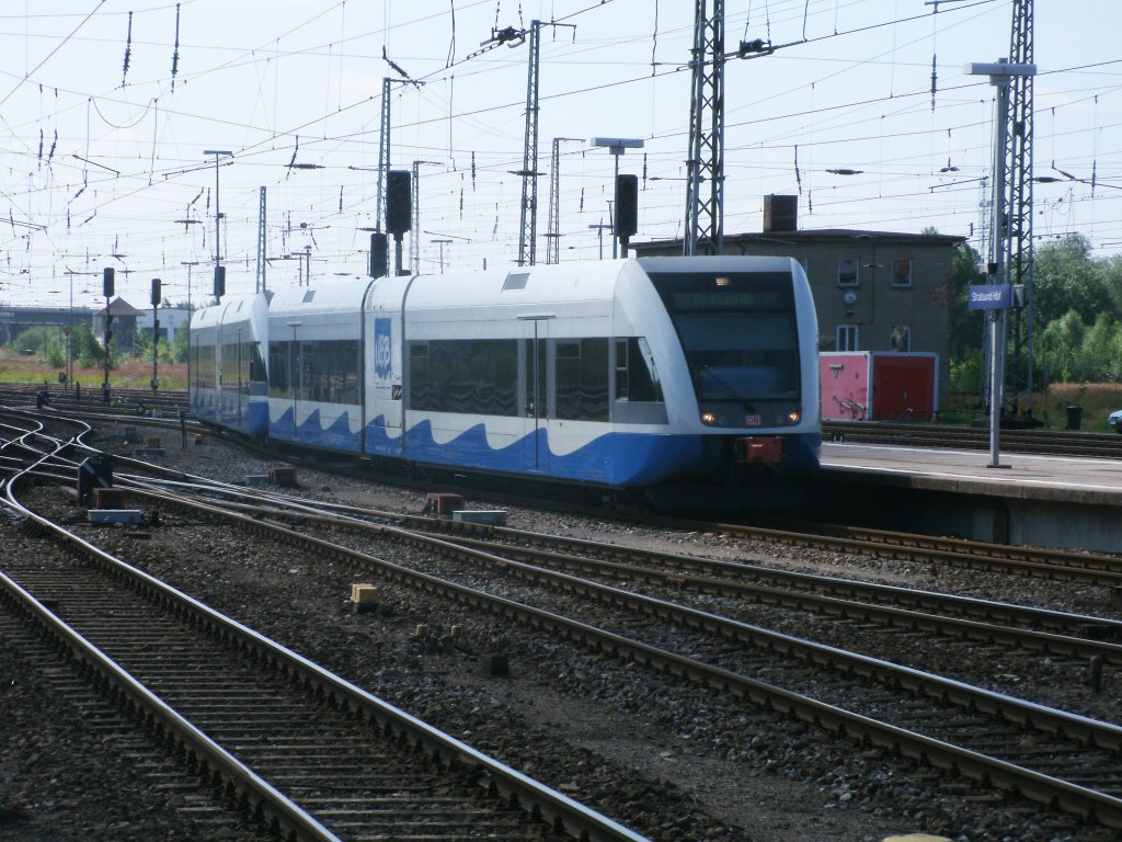 Die UBB bei der Einfahrt,am 16.Juli 2011,in Stralsund.