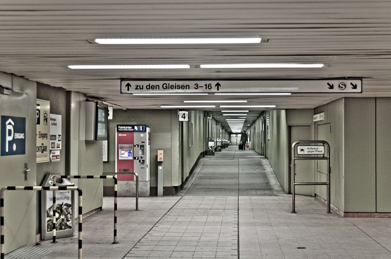 Die Unterfhrung im Stuttgarter Hbf am 23. Januar 2010.