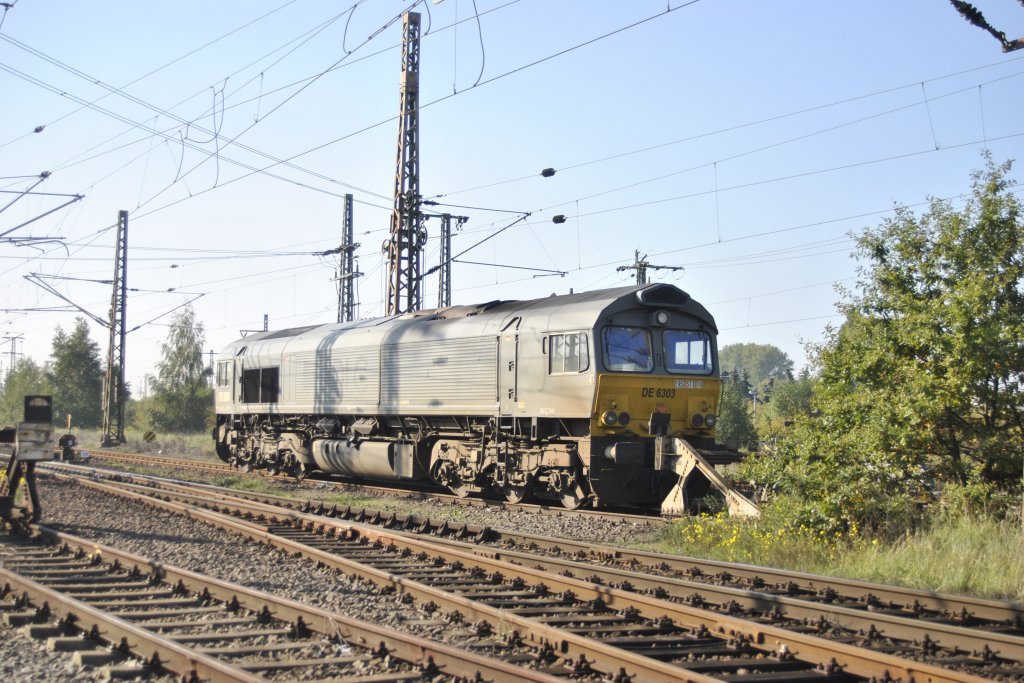 Diese Class 66, steht schon seit Wochen am in der Westgruppe in Lehrte. Foto vom 10.10.2010