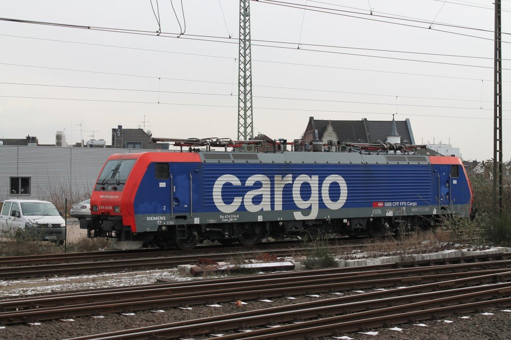 Diese Re474 der SBB Cargo stand am 3.3.2012 in Mnchengladbach Hbf.