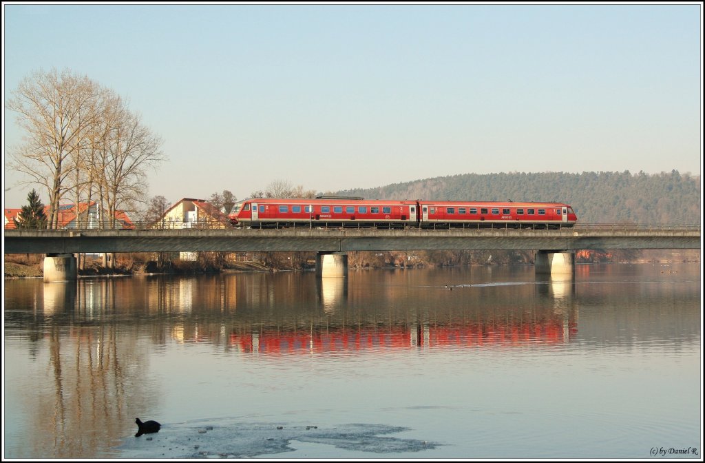 Diese (zwei) kleinen Pendolinos fuhren als RE von Schwandorf nach Nrnberg Hbf. (26.02.2011, Schwandorf)