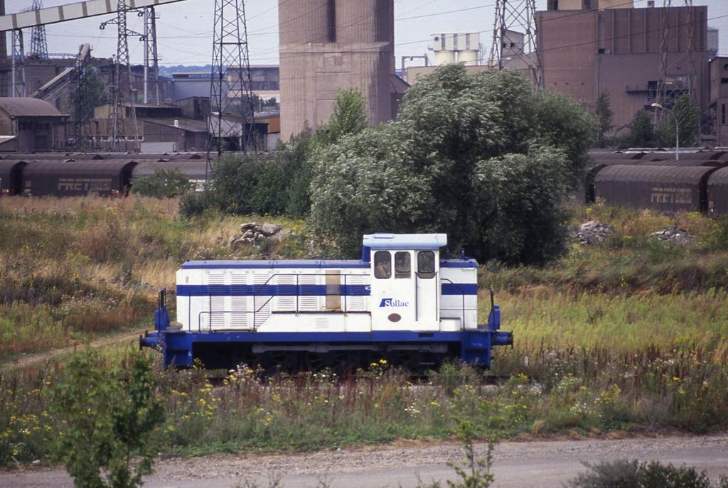 Diesel Denkmal Lok der Sollac am 9.8.1993 in Thionville.
