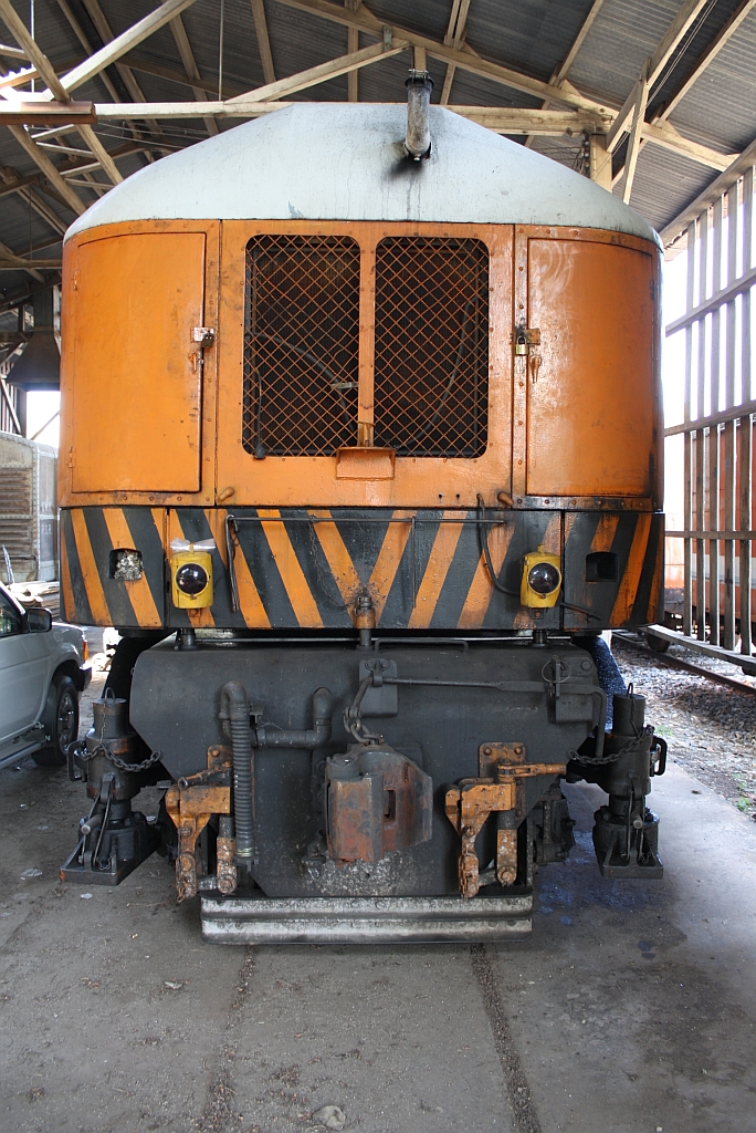 Dieselkran No. 1 (Tokyu Car Mfg. Co. Ltd./Japan, Bauj. 1956) am 26.Oktober 2011 im Depot Uttaradit.


