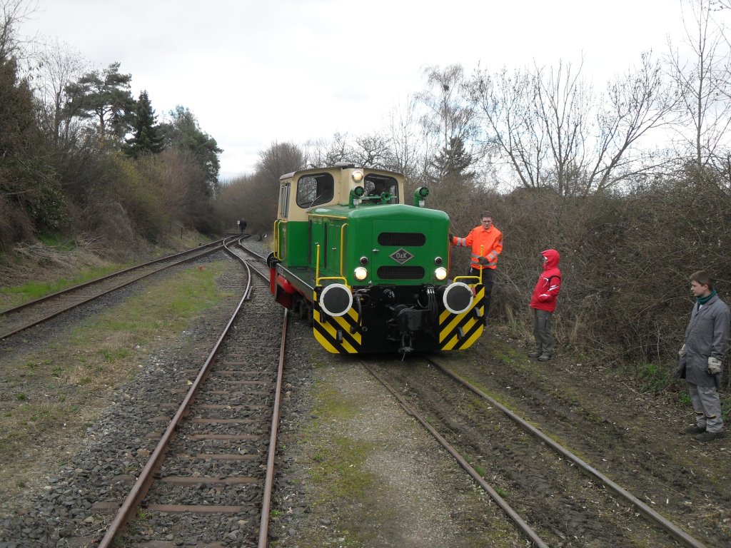 Diesellok D1 war am 4.4.10 fleiig am rangieren und wurde von allen bewundert,was ihr sicher gefallen hat!