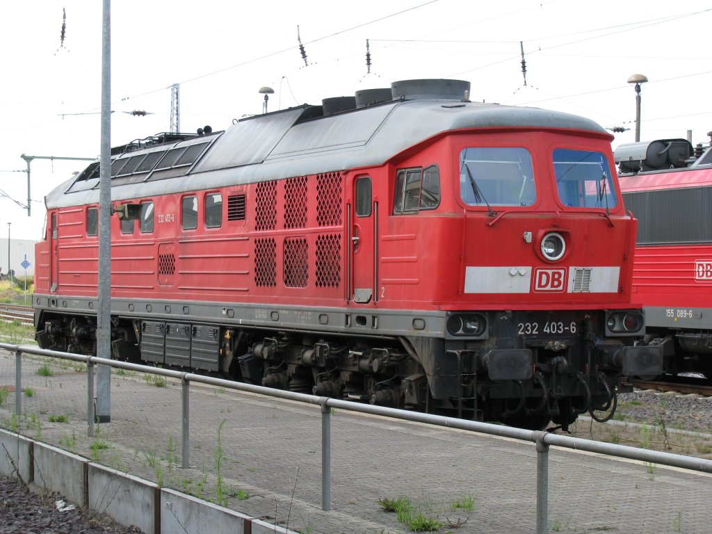 Diesellokomotive BR 232 403-6 der DB AG, Wismar [26.07.2008]
