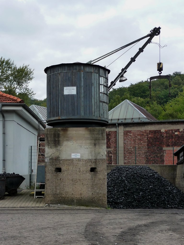Dieser Kohlekran ist neben dem Wasserkran ein weiteres Kleinod im Eisenbahnmuseum Bochum Dahlhausen.
