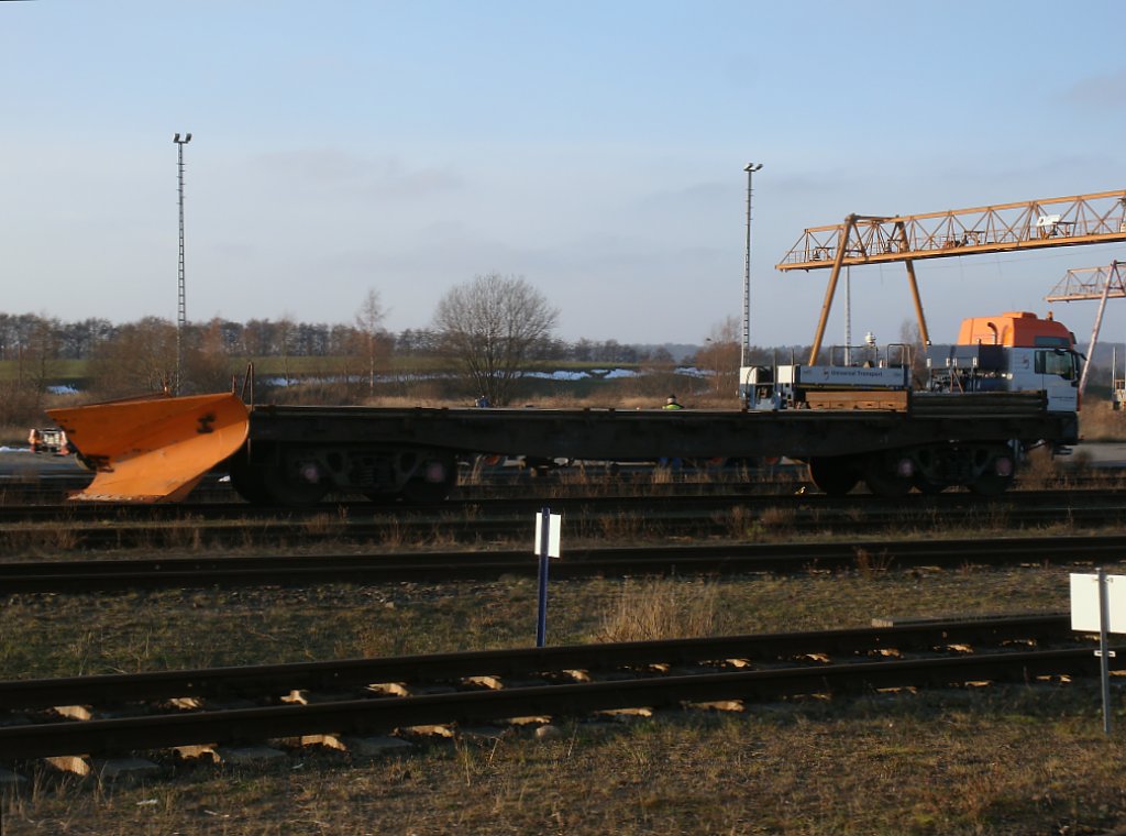 Dieser seltene,russische Schneepflug stand,am 21.Dezember 2012,in Mukran.