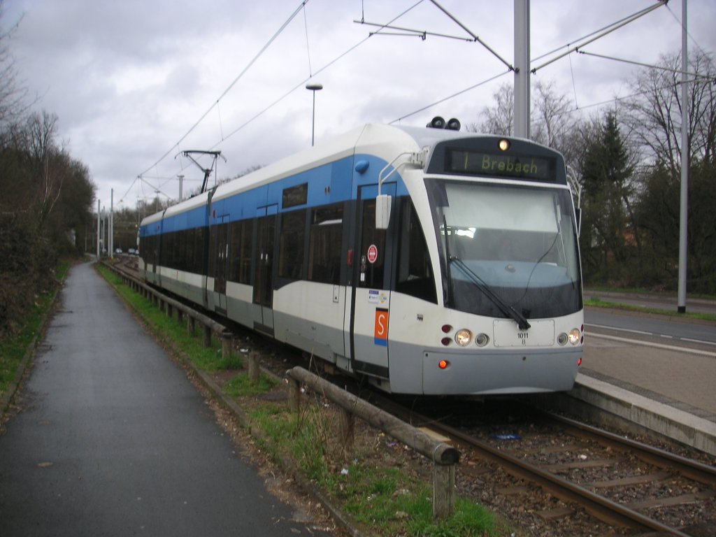 Dieses Photo habe ich an der Saarbahn Haltestelle Siedlerheim am 30.03.2010 gemacht.