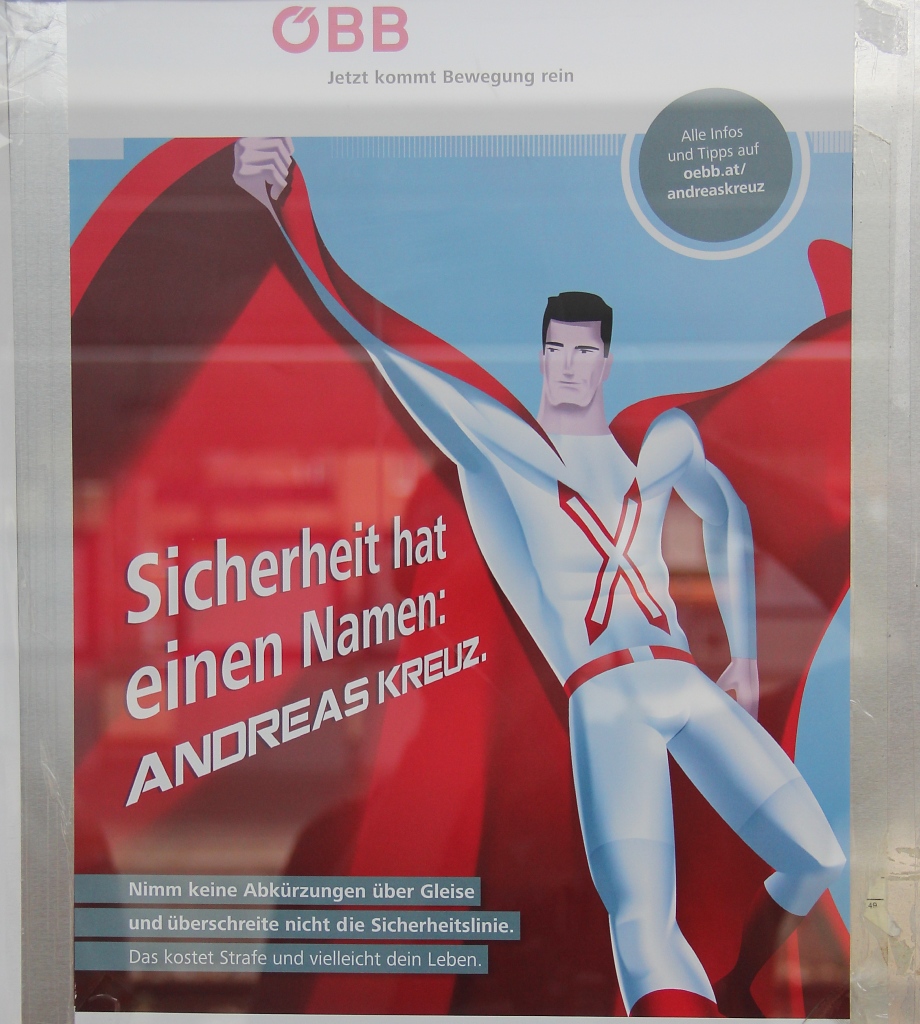 Dieses Plakat der BB, welches derzeit in vielen Stationen zu sehen ist, fand ich ziemlich witzig! Einen hnlichen Gedanken hatte ich vor einiger Zeit auch mal... Bin mal gespannt, wann er seinen ersten Kinoauftritt hat ;) Aufgenommen am 03.07.2012 im Bahnhof Wien Meidling.