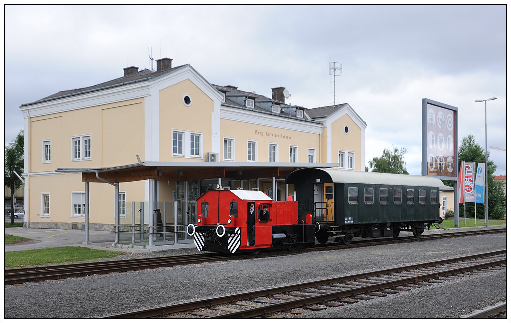 DM 80.1 am 11.6.2012 vor der berstellung als Lpz 8499 von Graz nach Lieboch, aufgenommen vor dem Graz-Kflacherbahnhof.