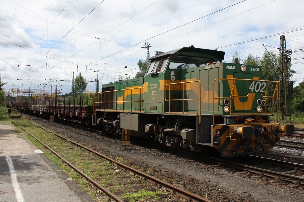 Dortmunder Eisenbahn 402 am 19.6.10 in Duisburg-Entenfang