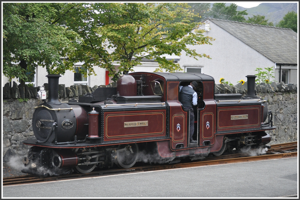 Double Fairlie Lok  Merddin Emrys  in Blaenau Ffestiniog  (14.08.2011)
