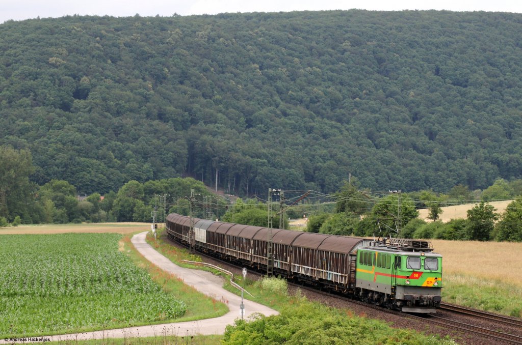 DP 68 mit einem Ganzzug bei Wernfeld 22.6.11