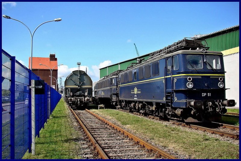 DP51 & DP55 (ex WAB) im Nordhafen von Stralsund. am 26.07.09 