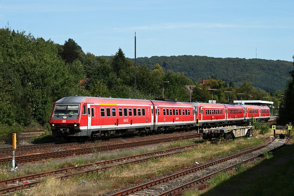 Drei 610er am 31.08.2009 in Hersbruck.