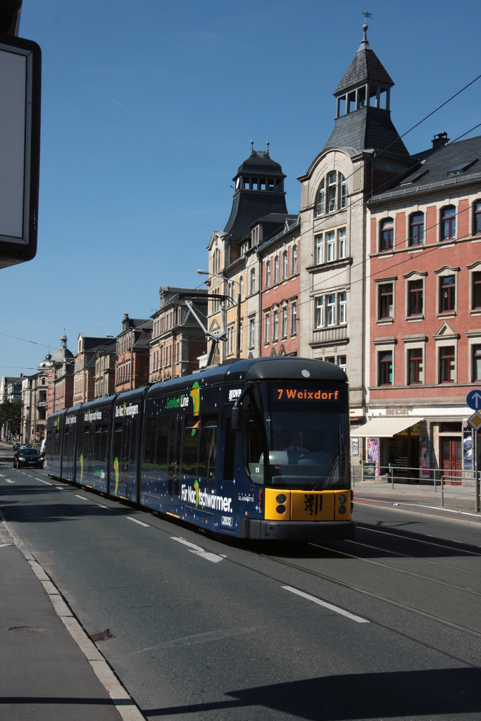 Dresden - DVB/Linie 7 - 2832 vor Hst. Bnaustr. am 03.09.2011