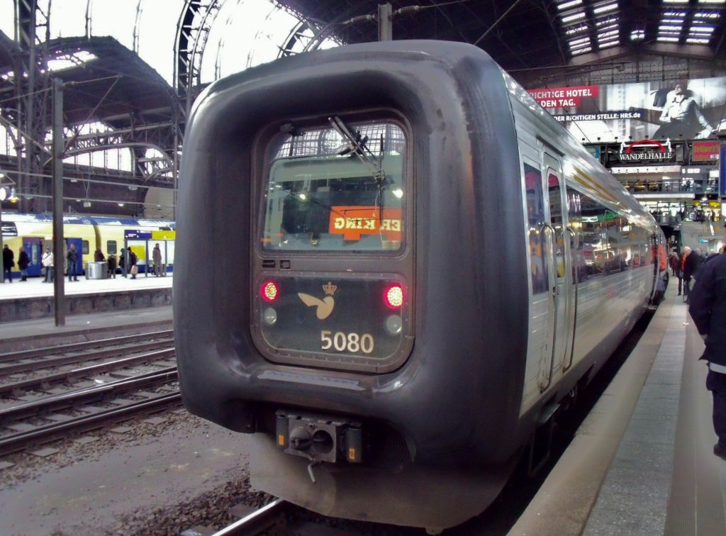 DSB IC3 5080 in Hamburg Hbf am 07.02.2013