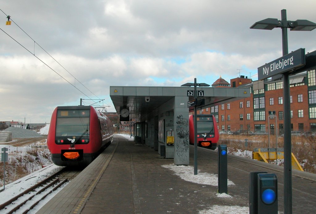 DSB S-Bahn Kopenhagen: S-Bahnlinie F Ny Ellebjerg am 9. Februar 2012. 