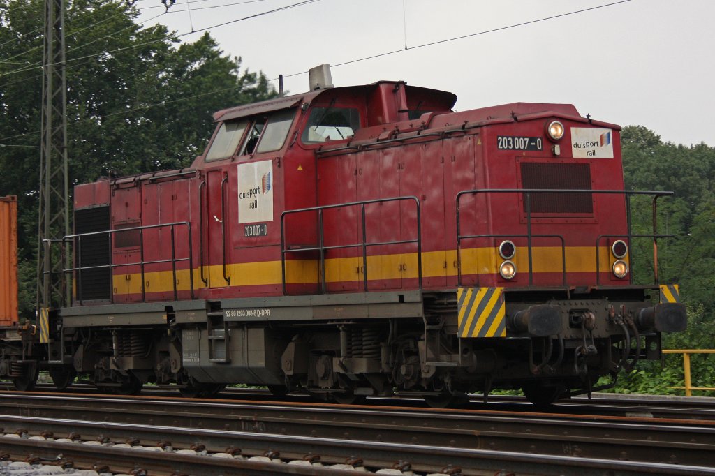 duisportrail 203 007-0 am 13.8.10 in Duisburg-Neudorf