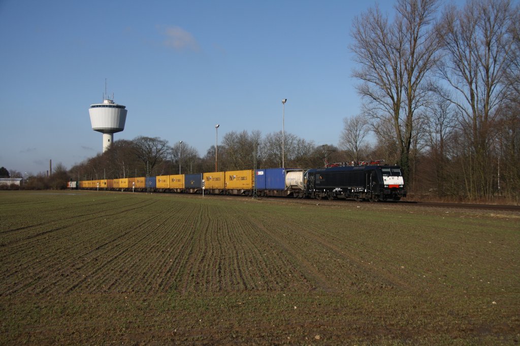 E 189 286 am 04.03.10 in Viersen-Dlken am Wasserturm.