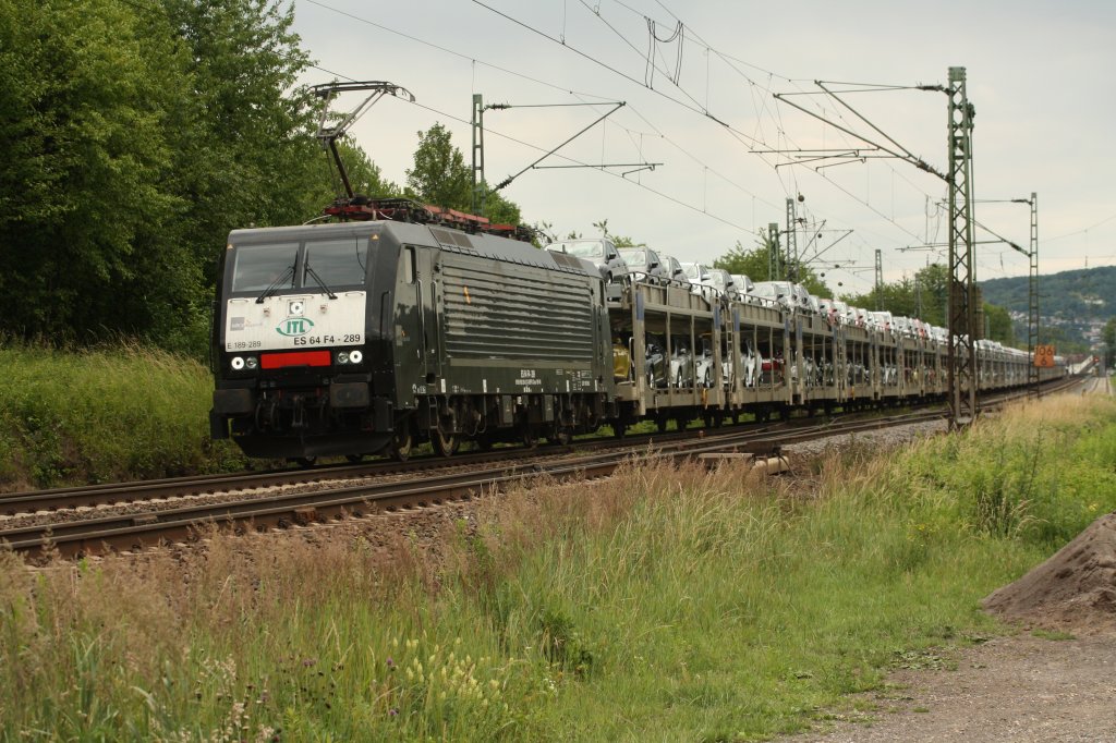E 189 289 der ITL fuhr am 11.06.11 durch Unkel.