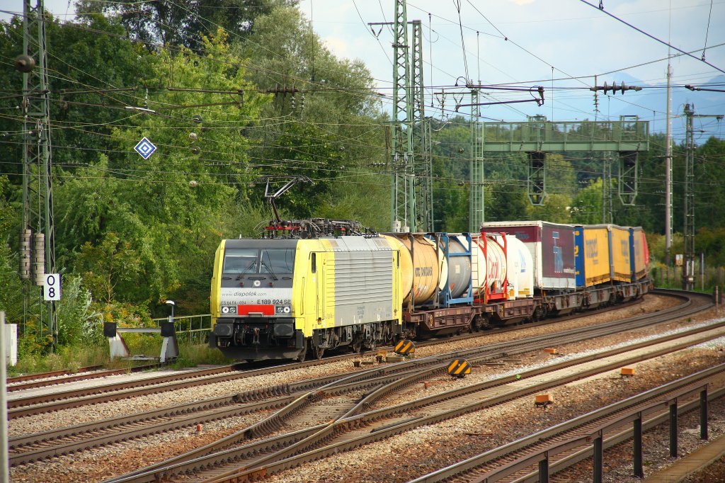 E 189 924 SE kommt von Salzburg nach Rosenheim - 15/09/2012