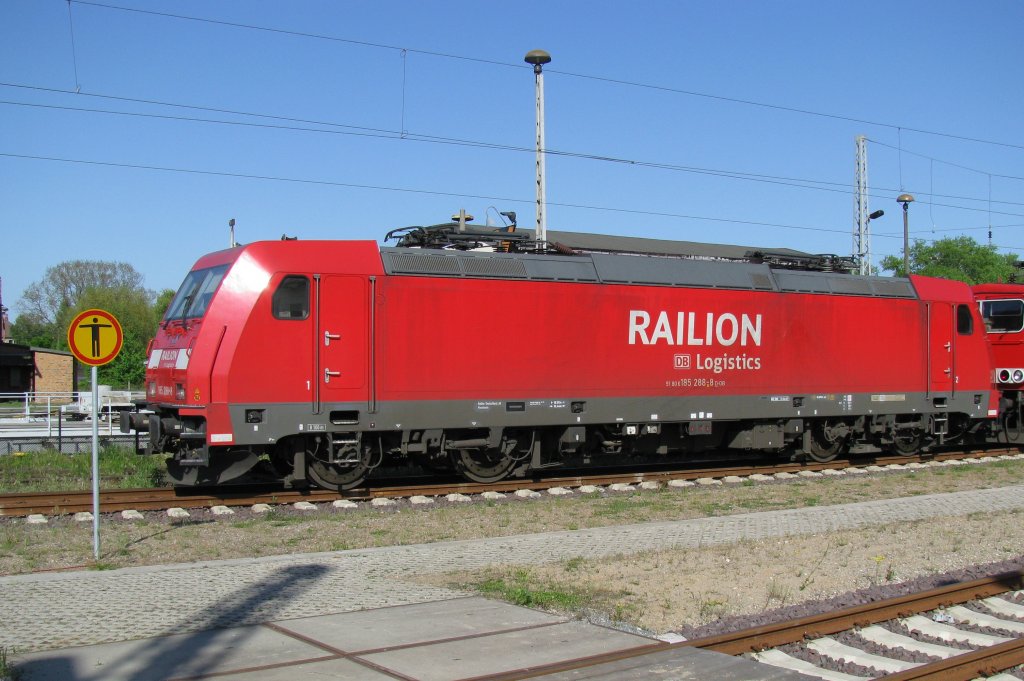 E-Lok BR 185 288-8 der RAILION DB AG Logistik, Bw Wismar [11.05.2008]