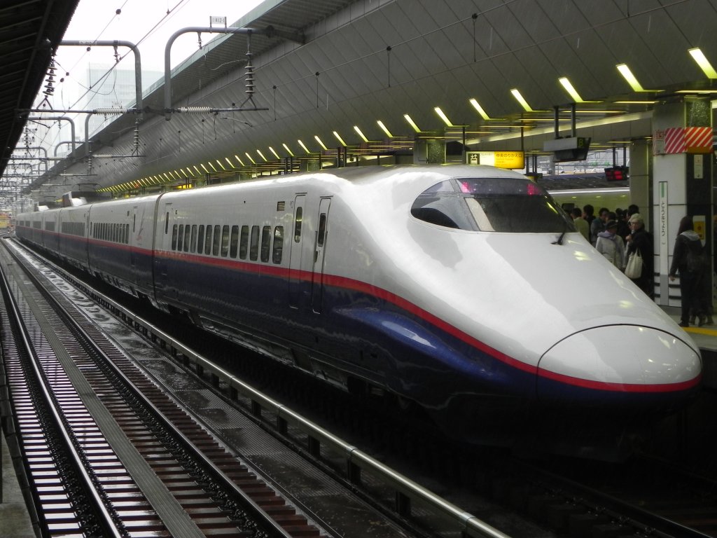 E2 Series Shinkansen in JR Tokyo nach der Ankunft aus Nagano.