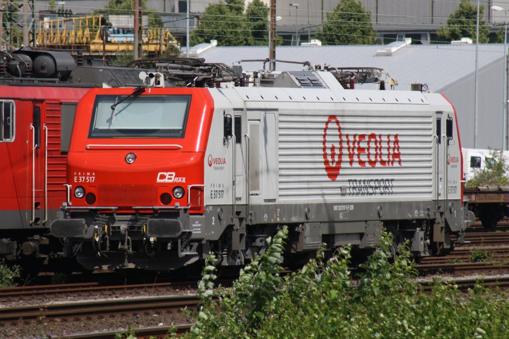E37 517 von Veolia abgestellt in Dsseldorf-Derendorf. 17.07.09