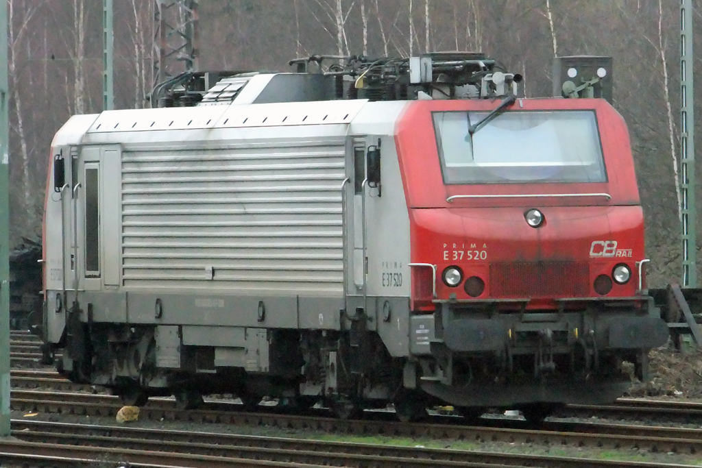 E37520 der CB Rail abgestellt in Dsseldorf-Rath 11.2.2011 