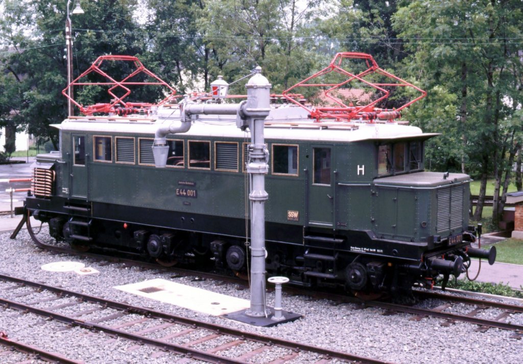 E44 001 im DDM Neuenmarkt-Wirsberg, 1988