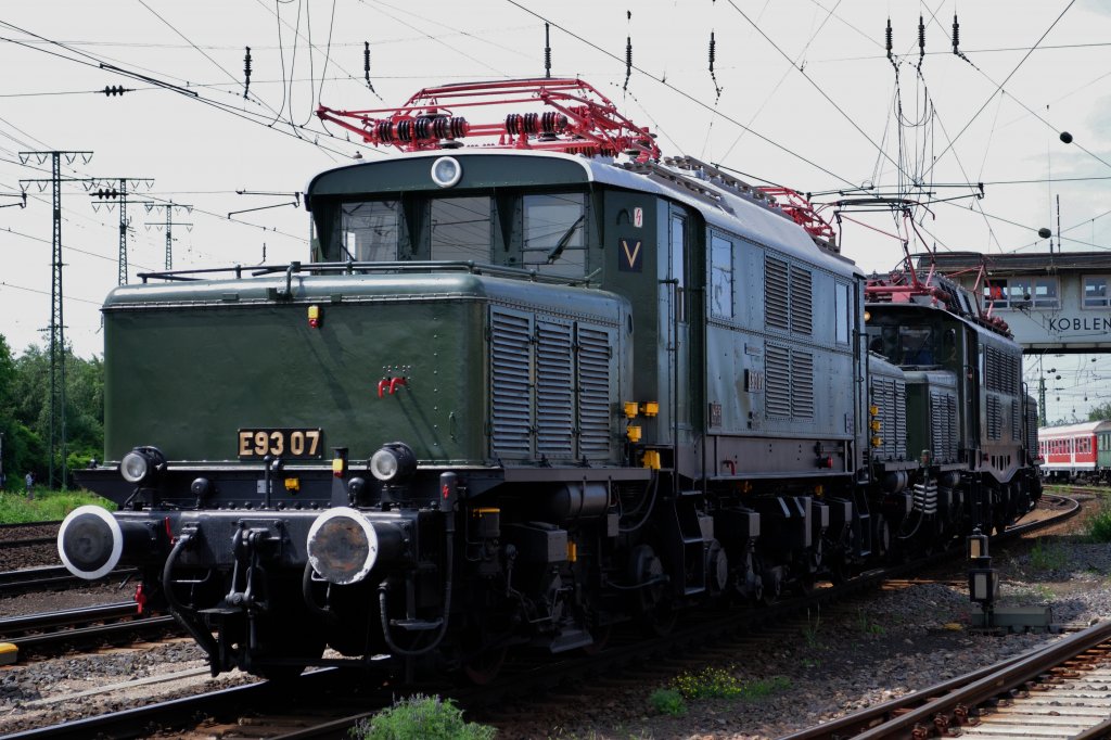 E93 07 bei der Lokparade in KoblenzLützel am 02.06.12! Bahnbilder.de