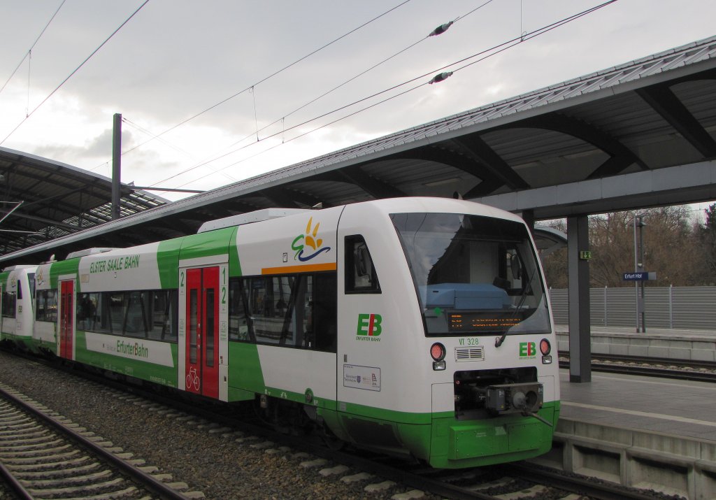EB VT 328 (95 80 0650 267-7 D-EIB) am 13.04.2013 abgestellt in Erfurt Hbf.