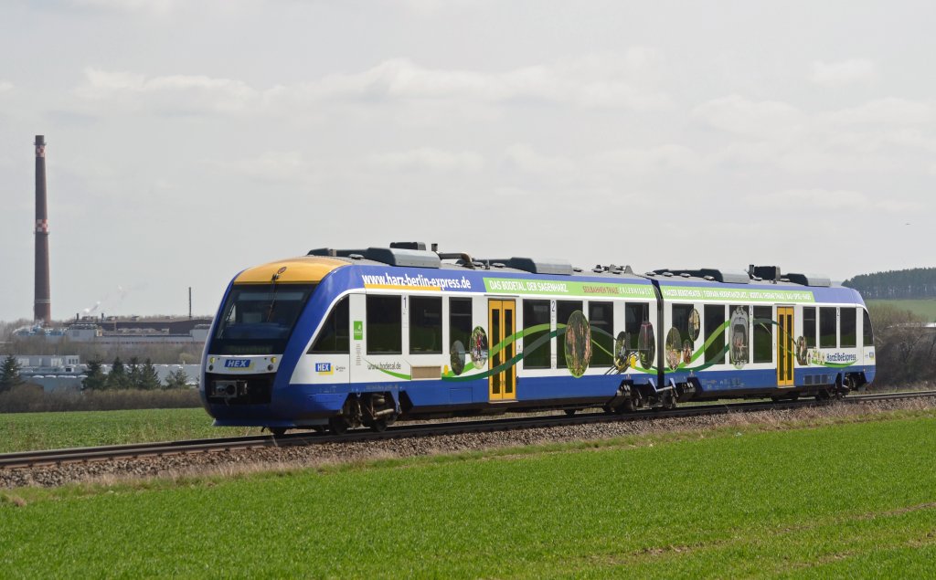 Ebenfalls auf dem Weg nach Vienenburg befand sich am 20.04.13 648 784, als er Ilsenburg verlsst.