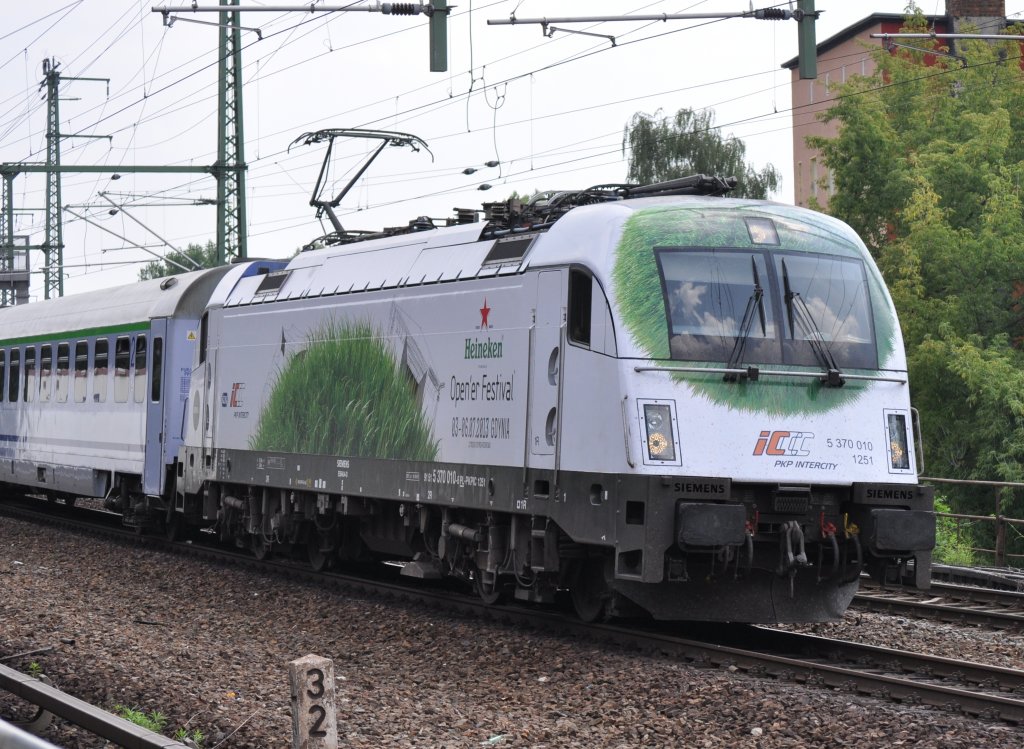 EC Warschau Berlin ,Richtung Berlin Ostbahnhof am 26.07.2013